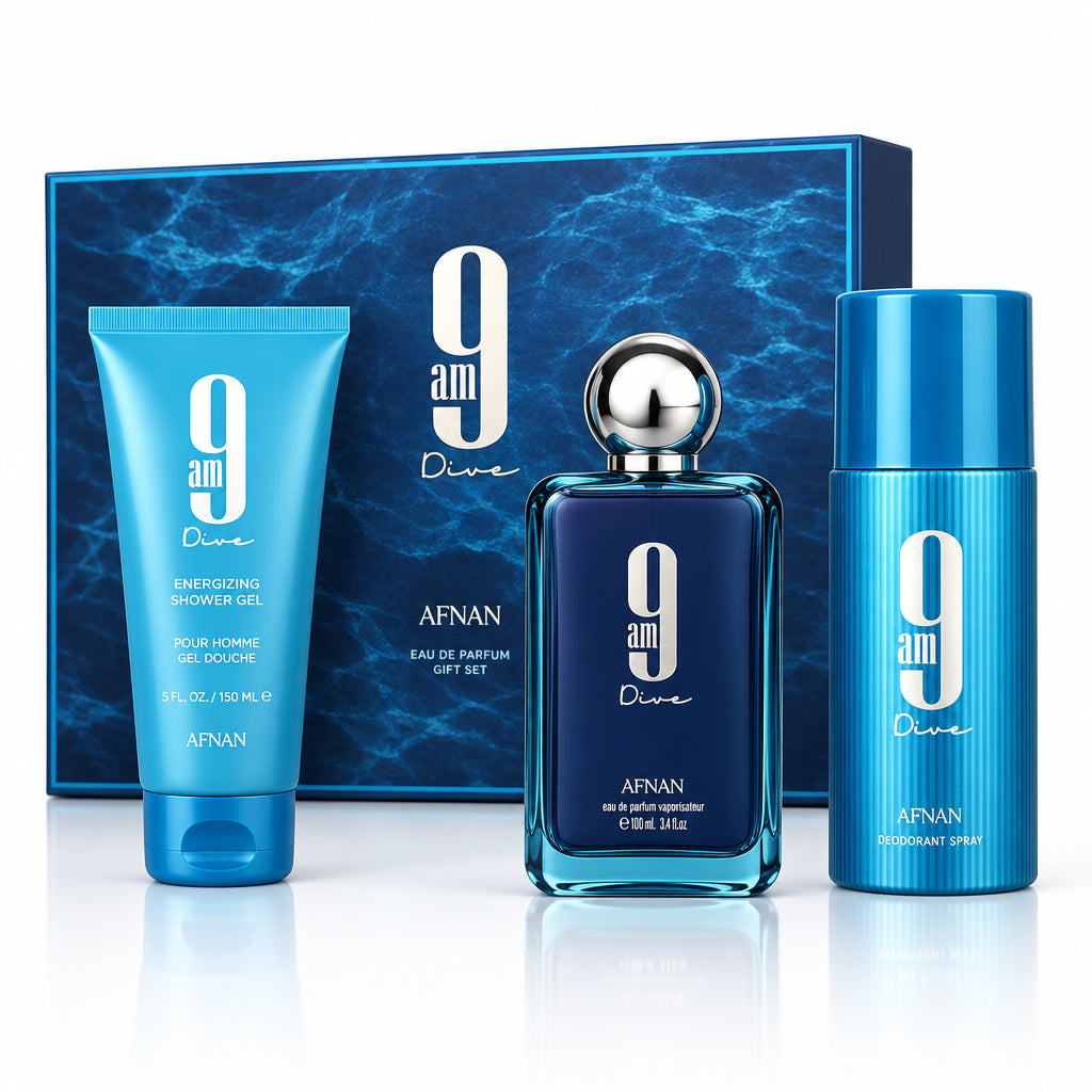 Afnan 9am Dive Gift Set (Gel + EDP + Deodorant)