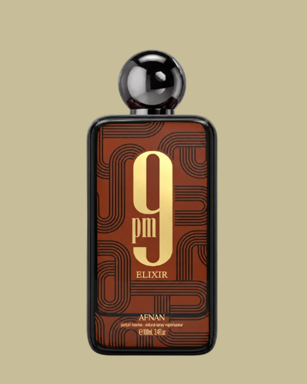 Afnan 9PM Elixir EDP front bottle — standardized Veluxo product image
