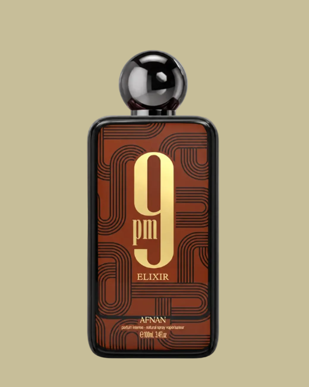 Afnan 9PM Elixir EDP front bottle — standardized Veluxo product image