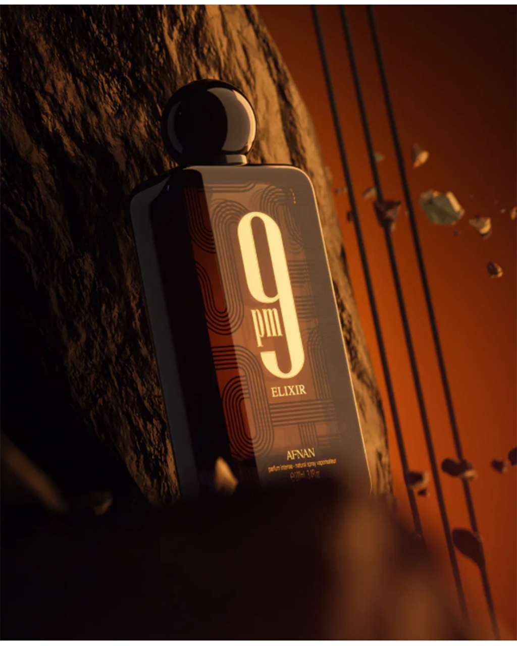 Afnan 9PM Elixir EDP luxury lifestyle image — standardized Veluxo product image
