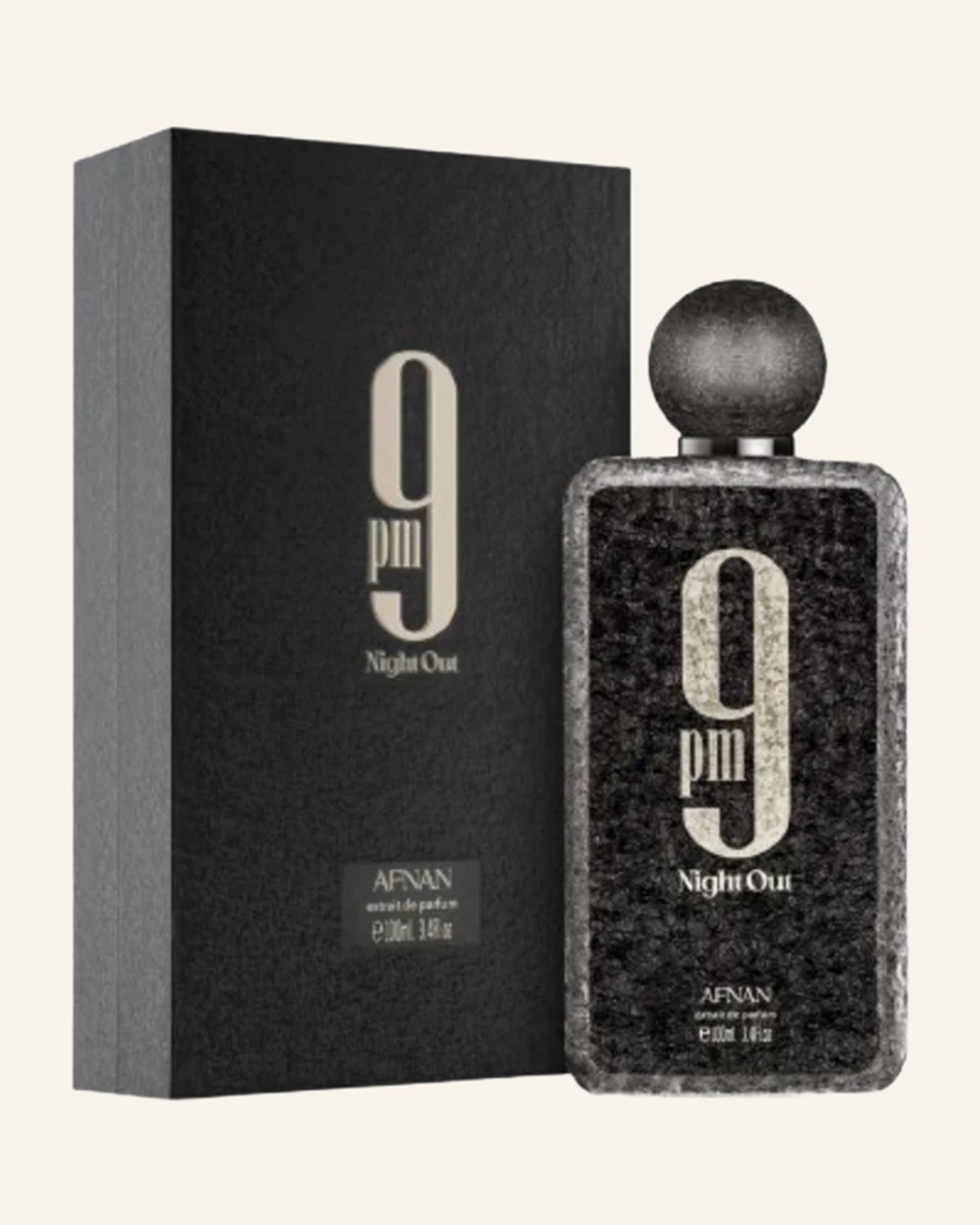 Afnan 9PM Night Out Extrait de Parfum bottle and box