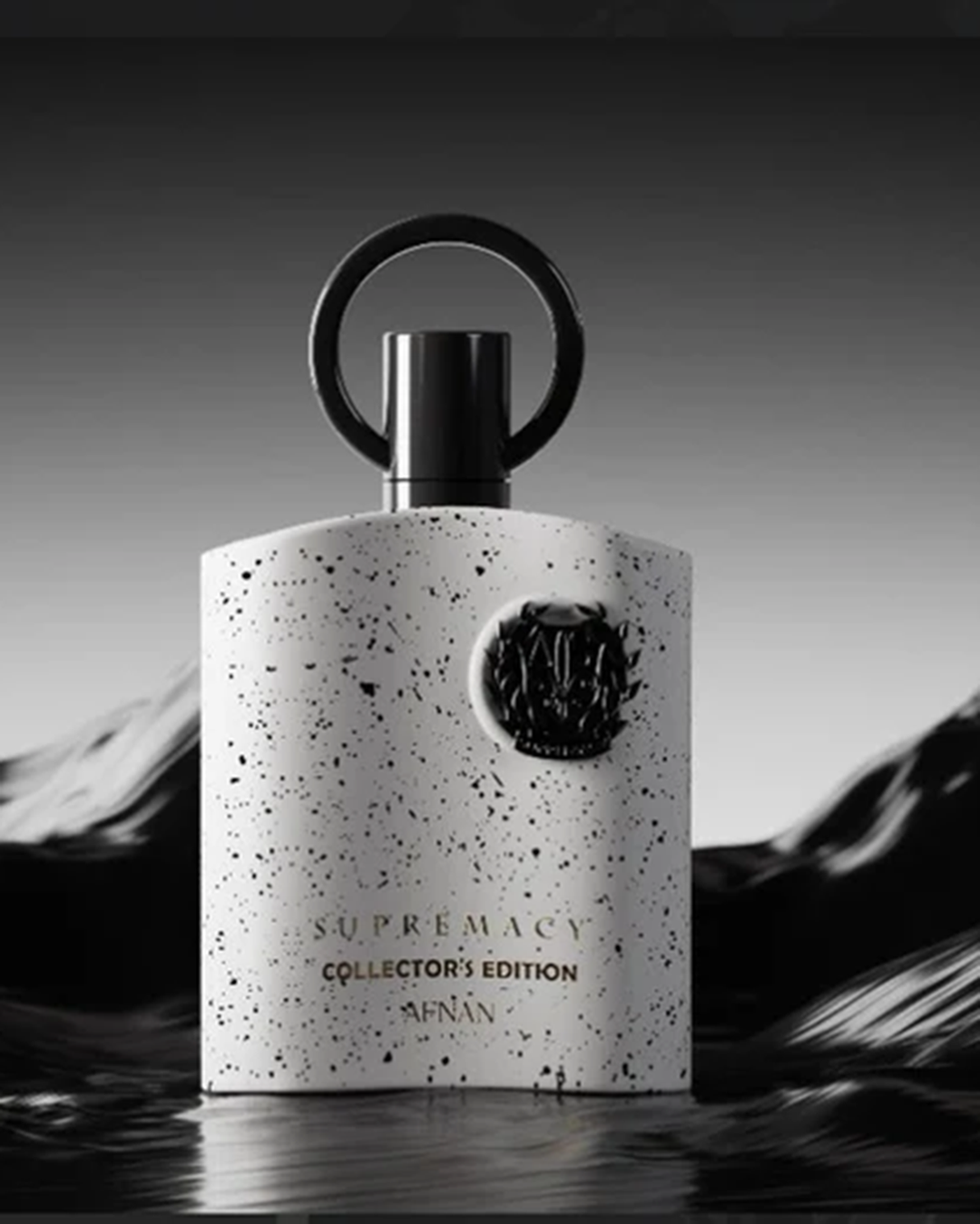 Afnan Supremacy Collector's Edition bottle — luxury lifestyle image