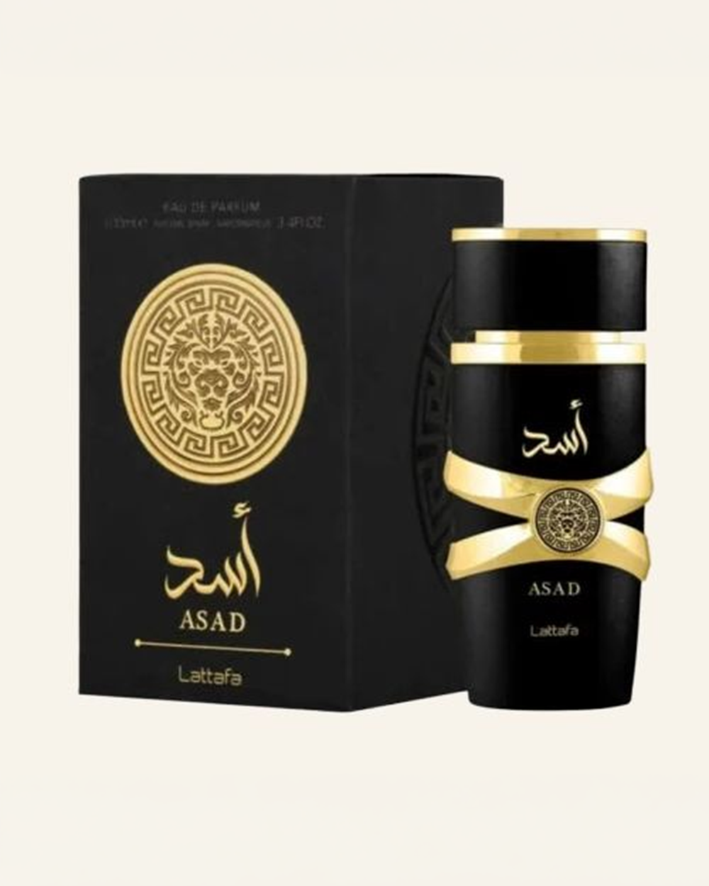 Lattafa Asad EDP bottle and box - clean product image